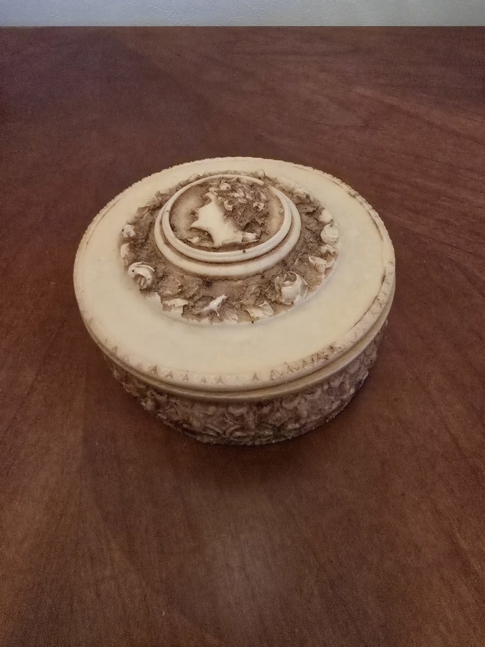 Vintage Incolay Stone Jewelry/Trinket Box
